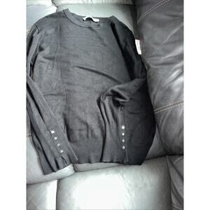 Zara Black Women’s sweater extra large buttons on cuffs